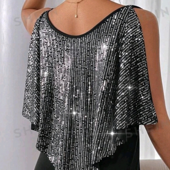 Black Sequin Shirt - Picture 2 of 2